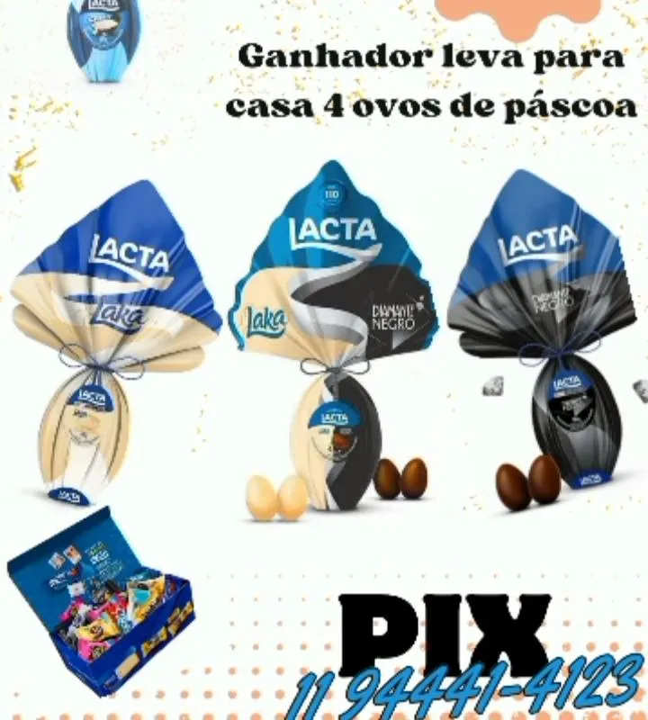 Imagem da campanha Rifa de páscoa 4 ovos e uma caixa de bombom