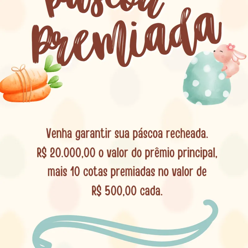 Imagem da campanha Páscoa premiada