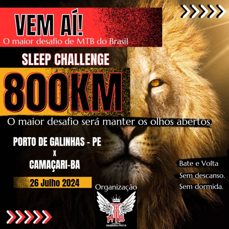 Imagem da campanha Arrecadação de fundos para o desafio SLEEP CHALLENGE 800km