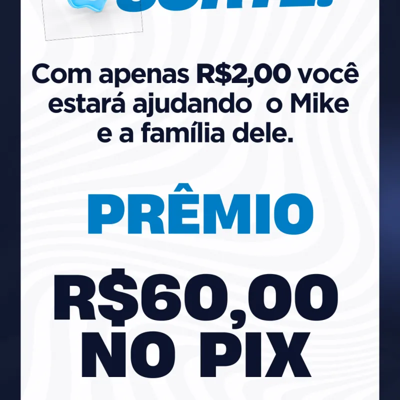 Imagem da campanha Vamos ajudar o Mike e a família dele