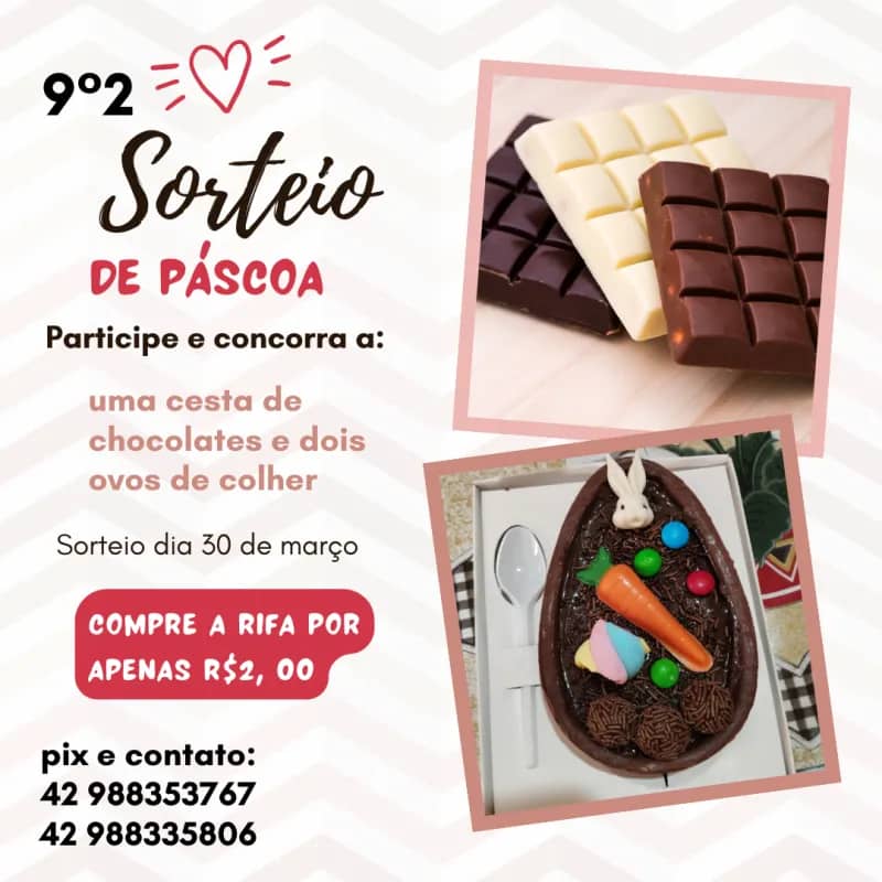 Imagem da campanha Rifa de páscoa 9°2
