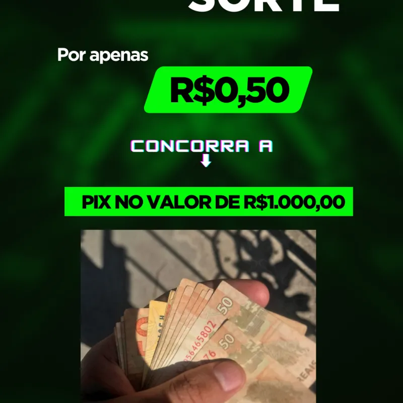 Imagem da campanha Rifa solidária valendo um pix de R$1.000,00