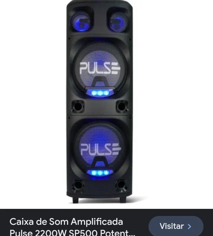 Imagem da campanha Caixa de som Pulse 2.200w rms