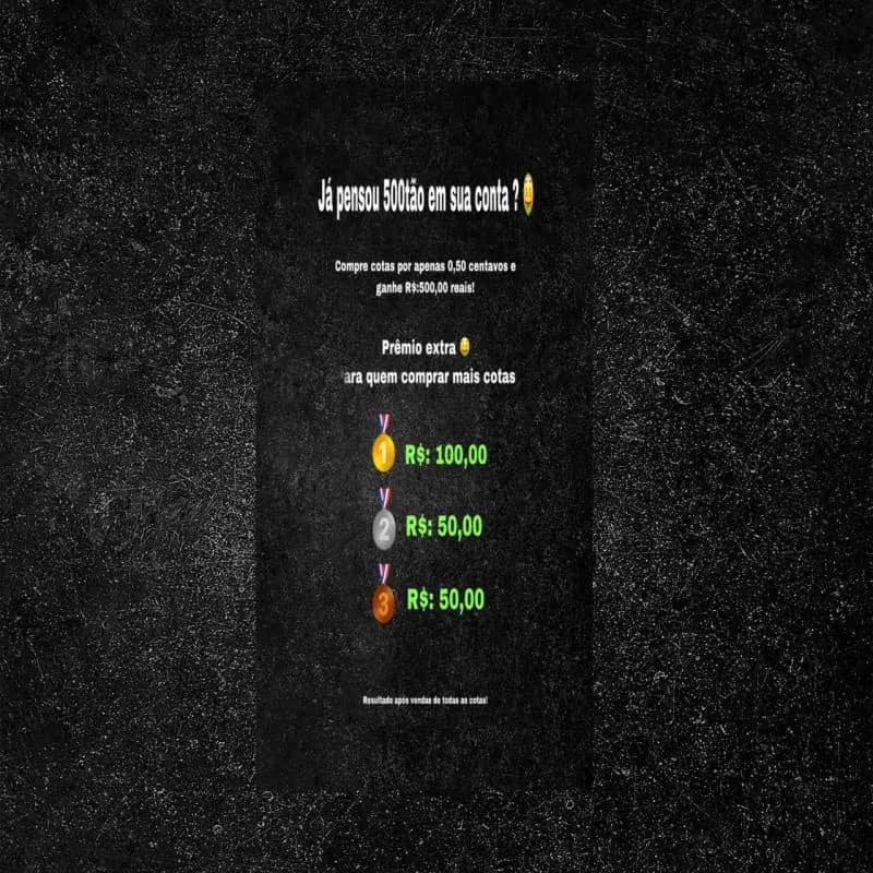 Imagem da campanha 500tão na sua conta 🤑