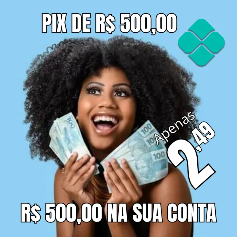 Imagem da campanha Pix de R$ 500,00 na conta