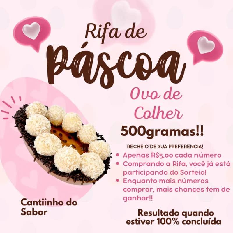 Imagem da campanha Rifa de Páscoa