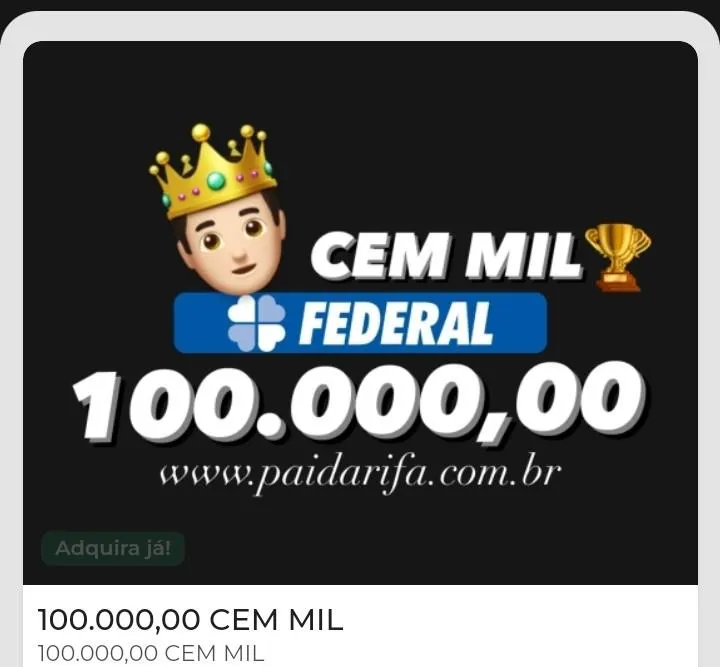 Imagem da campanha cem mil no pix