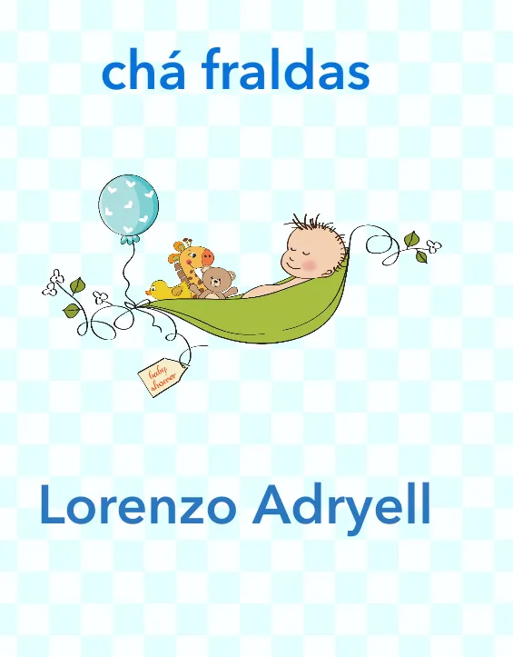 Imagem da campanha Chá fraldas do Lorenzo Adryell