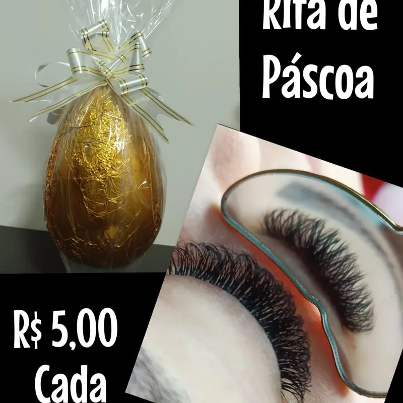 Imagem da campanha Rifa de Páscoa (Extensão de Cílios + Ovo de Páscoa 400g)