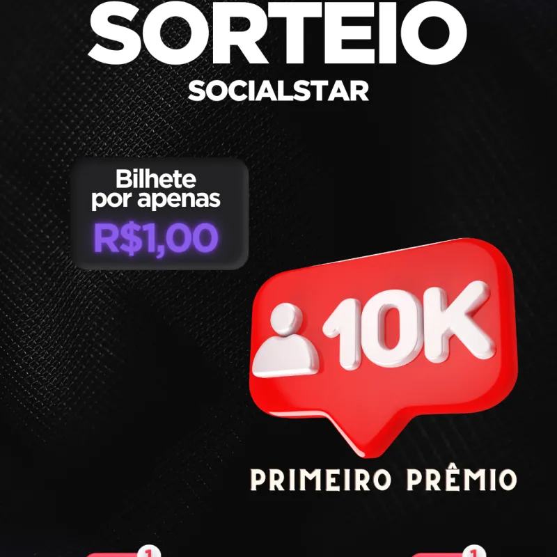 Imagem da campanha rifa socialstar