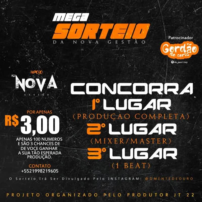 Imagem da campanha Mega Sorteio Da 021 Nova Gestão