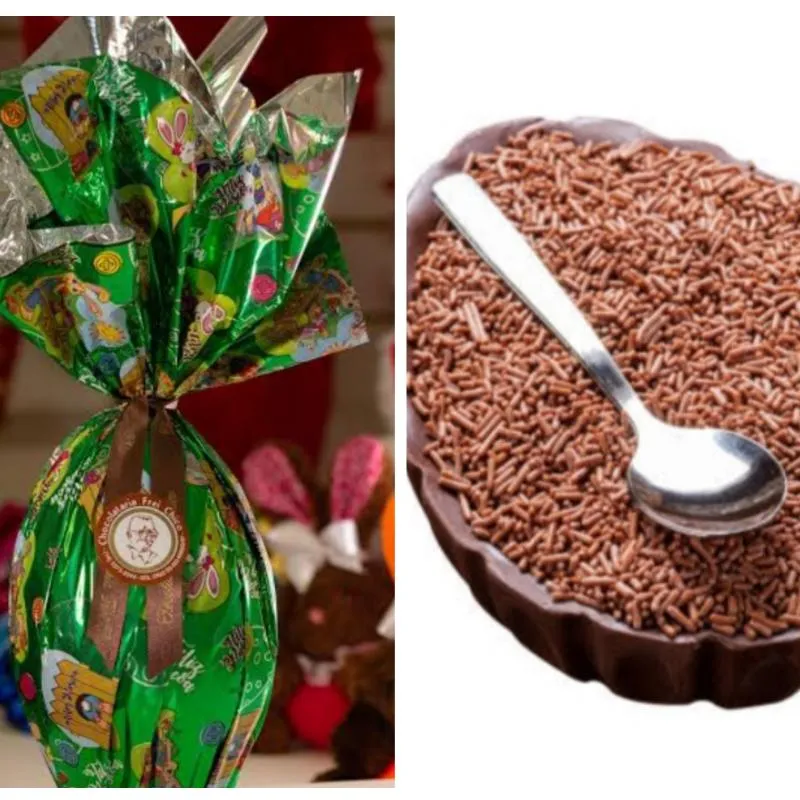 Imagem da campanha Rifa de ovo de páscoa 250gr recheio tradicional ,a escolha ovo tradicional ou de colher.