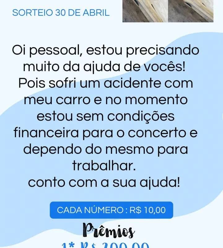 Imagem da campanha Rifa Solidária