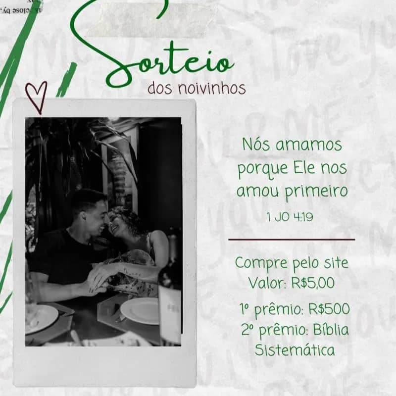 Imagem da campanha Sorteio dos noivinhos