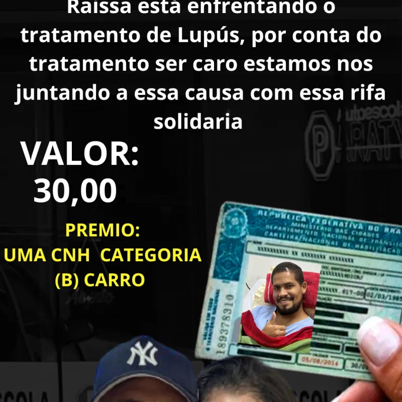 Imagem da campanha RIFA SOLIDARIA DO WILFOR