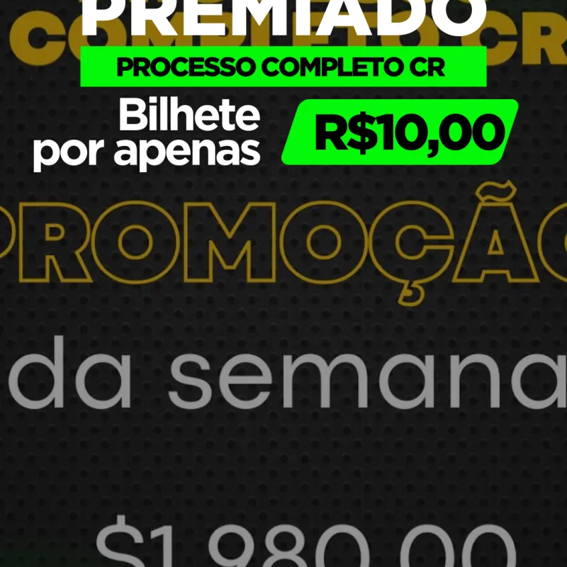 Imagem da campanha Ganhe um processo completo de CR ou $1.980,00 no pix!