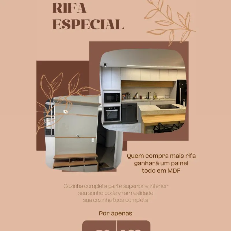 Imagem da campanha Cozinha 100% planejada por 1,99 quem compra mais ganhará um painel
