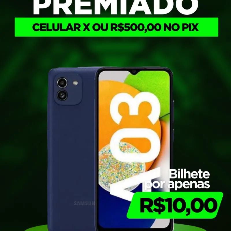 Imagem da campanha Sorteio premiado celular ou $500,00