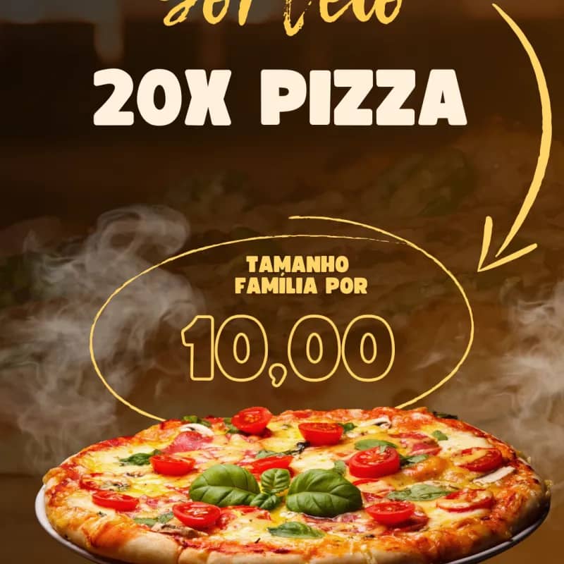 Imagem da campanha SORTEIO 20X PIZZAS