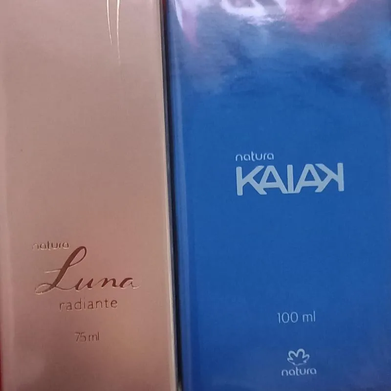Imagem da campanha Perfumes da Natura LUNA RADIANTE e Kaiak
