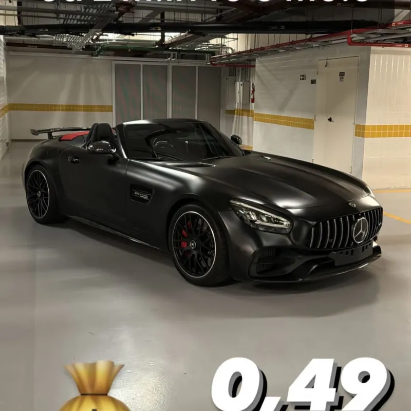 Imagem da campanha Mercedes AMG GT ou uma milha e meia no pataco