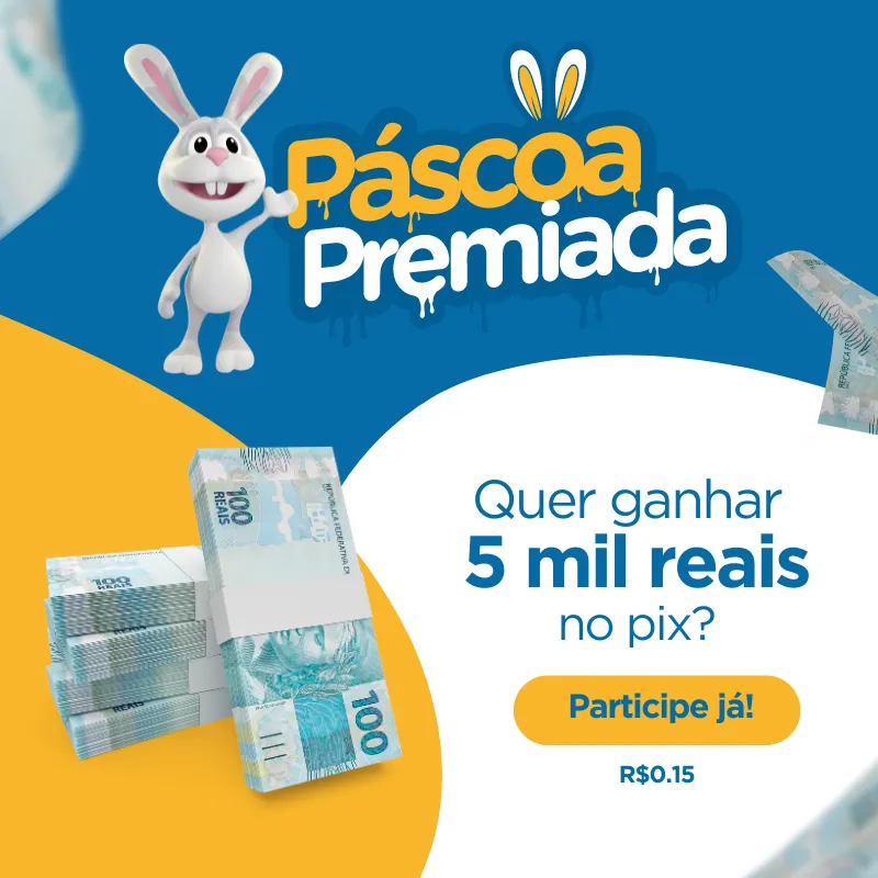 Imagem da campanha Páscoa premida, Leva 5mil no pix