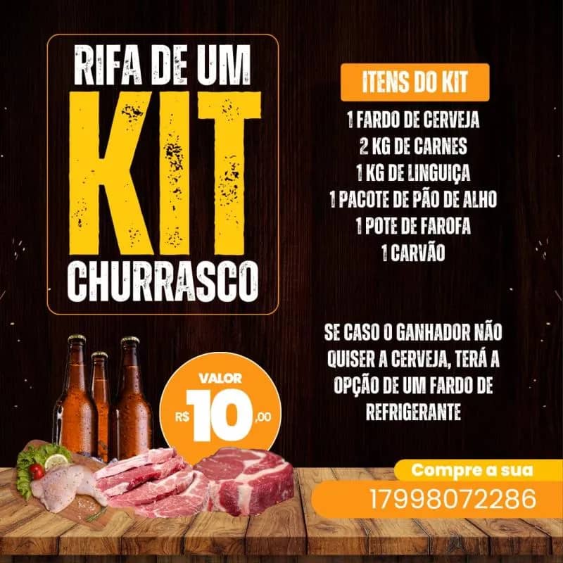 Imagem da campanha RIFA EM PROL AO CAMPEONATO PAULISTA DE MATHEUS ALVES & CAYQUE DONÁ