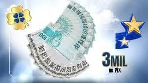 Imagem da campanha 3 Mil Mais 2 prêmios de 500 Reais