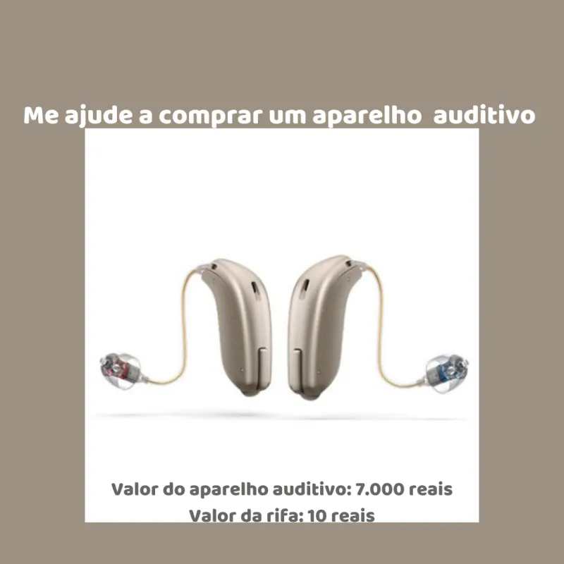 Imagem da campanha Me ajude a comprar um aparelho auditivo.