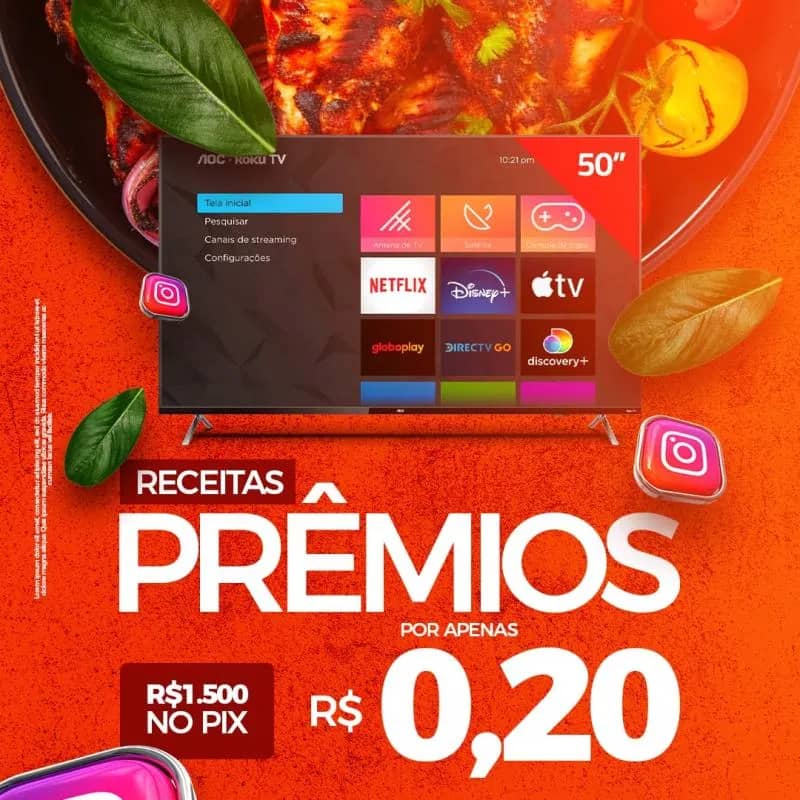 Imagem da campanha Receitas prêmios