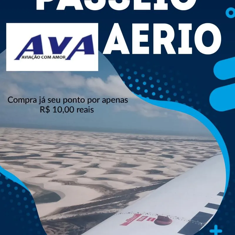 Imagem da campanha Rifa-se um Passeio Aerio aos Lençóis Maranhenses