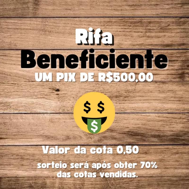 Imagem da campanha Rifa R$500 no pix