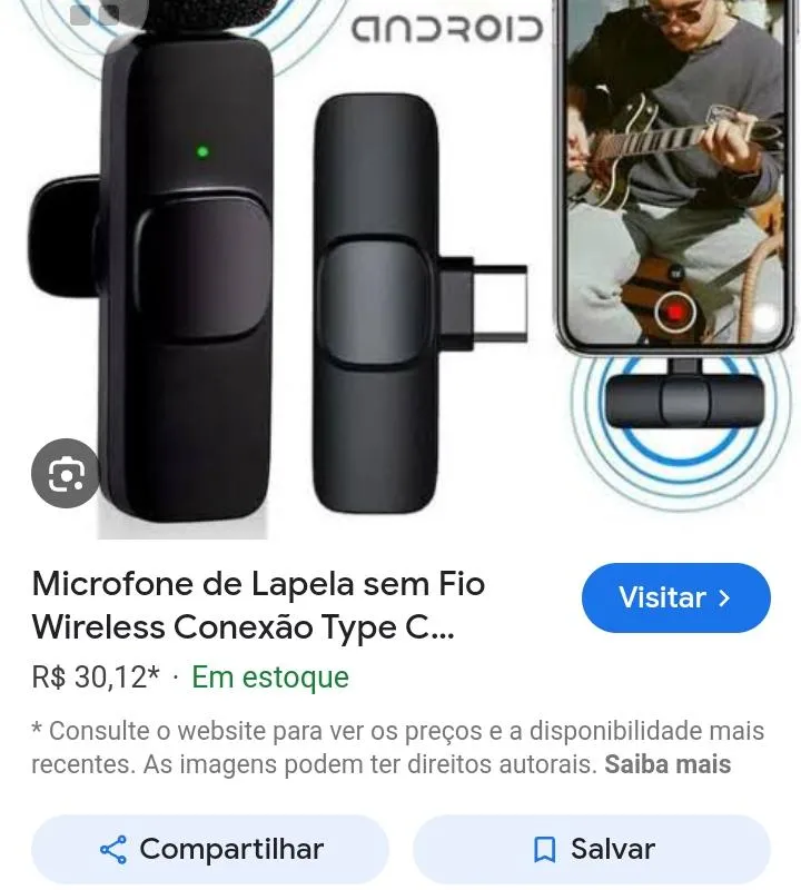 Imagem da campanha Ação fazendo um microfone sem fio por apenas 1 real