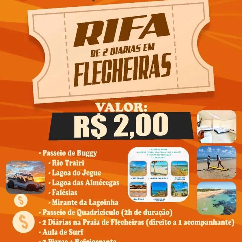 Imagem da campanha Rifa de 2 diárias em Flecheiras
