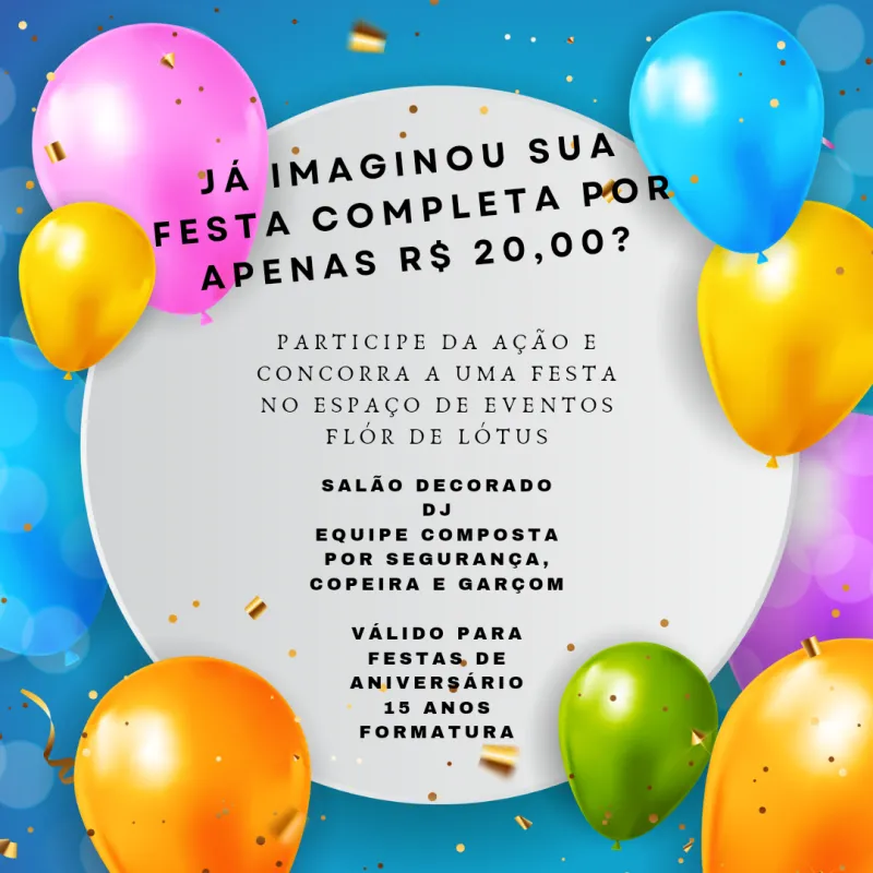 Imagem da campanha Salão de Festas