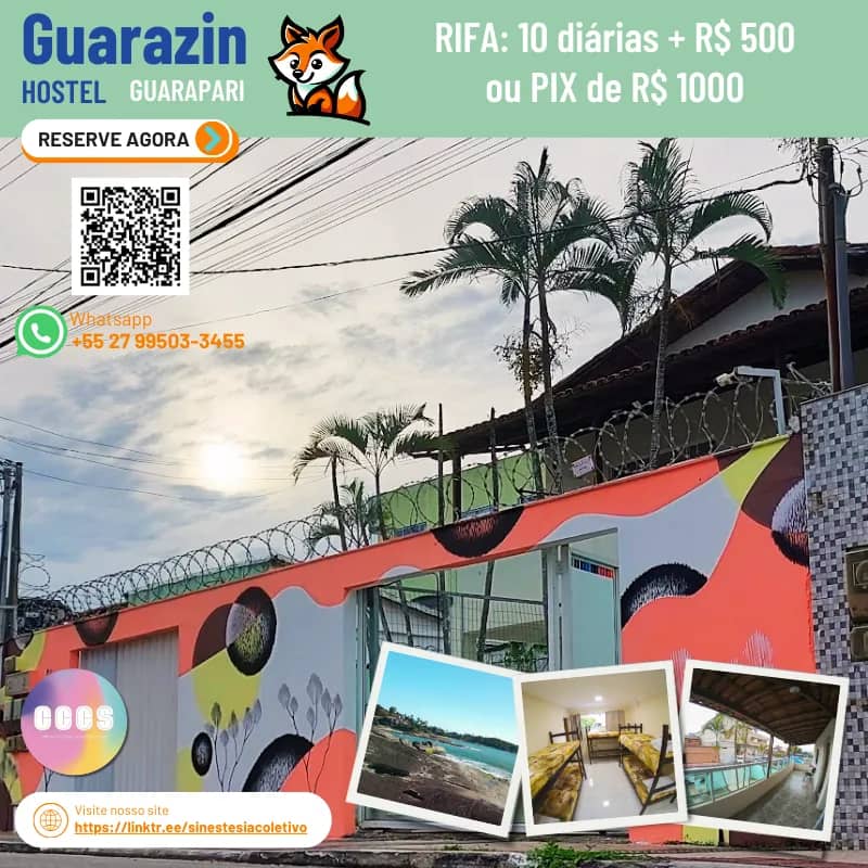 Imagem da campanha RIFA HOSTEL GUARAZIN: 10 diárias + R$ 500 ou PIX de R$ 1000