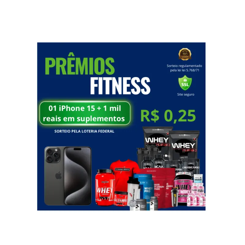 Imagem da campanha iPhone 15+ 1 mil reais suplementos