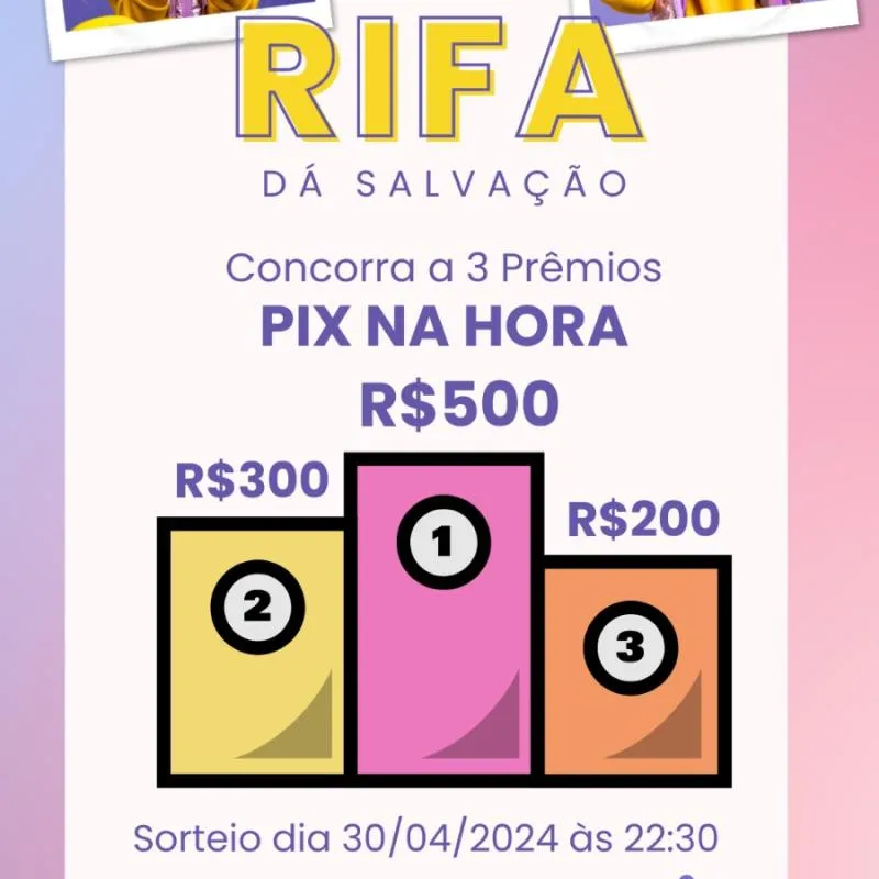 Imagem da campanha RIFA DA SALVAÇÃO