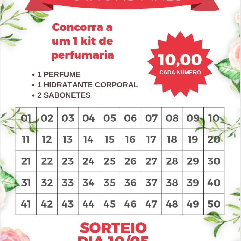 Imagem da campanha Rifa dia das mães