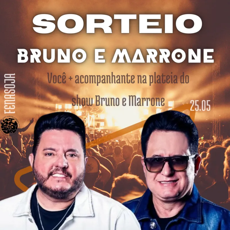 Imagem da campanha Sorteio 2 Ingressos Bruno e Marrone