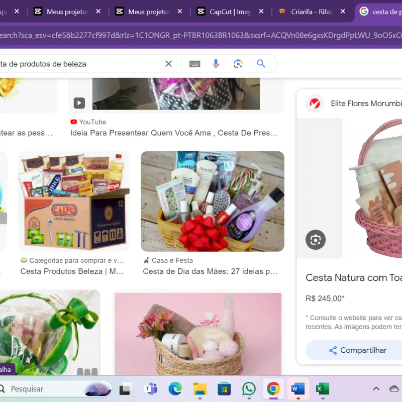 Imagem da campanha Cesta do dia das Mães