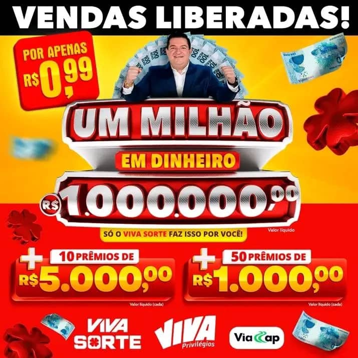 Imagem da campanha UM MILHÃO EM DINHEIRO💰