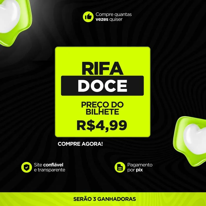 Imagem da campanha RIFA DOCE