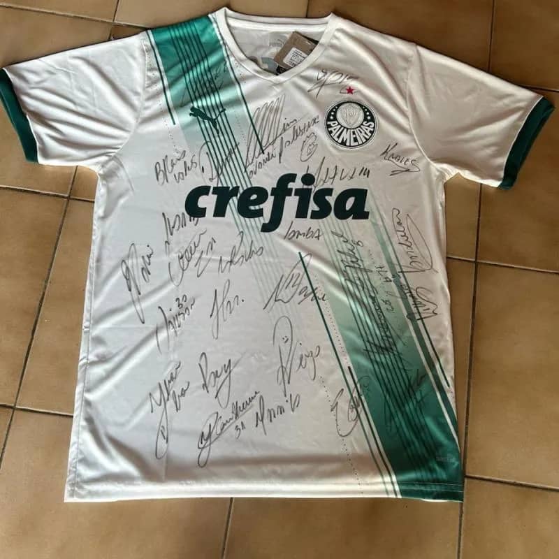 Imagem da campanha Camisa Palmeiras autografada 2024