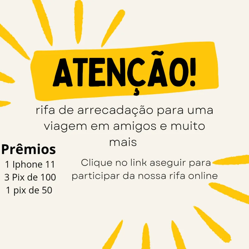 Imagem da campanha Rifa de viagem de amigos