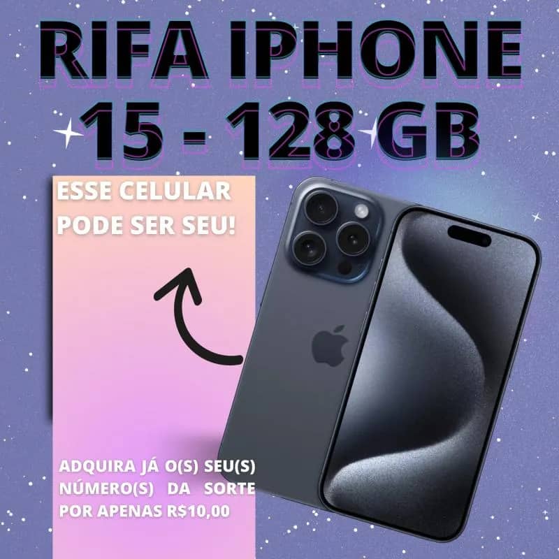 Imagem da campanha Rifa Iphone 15 - 128 GB