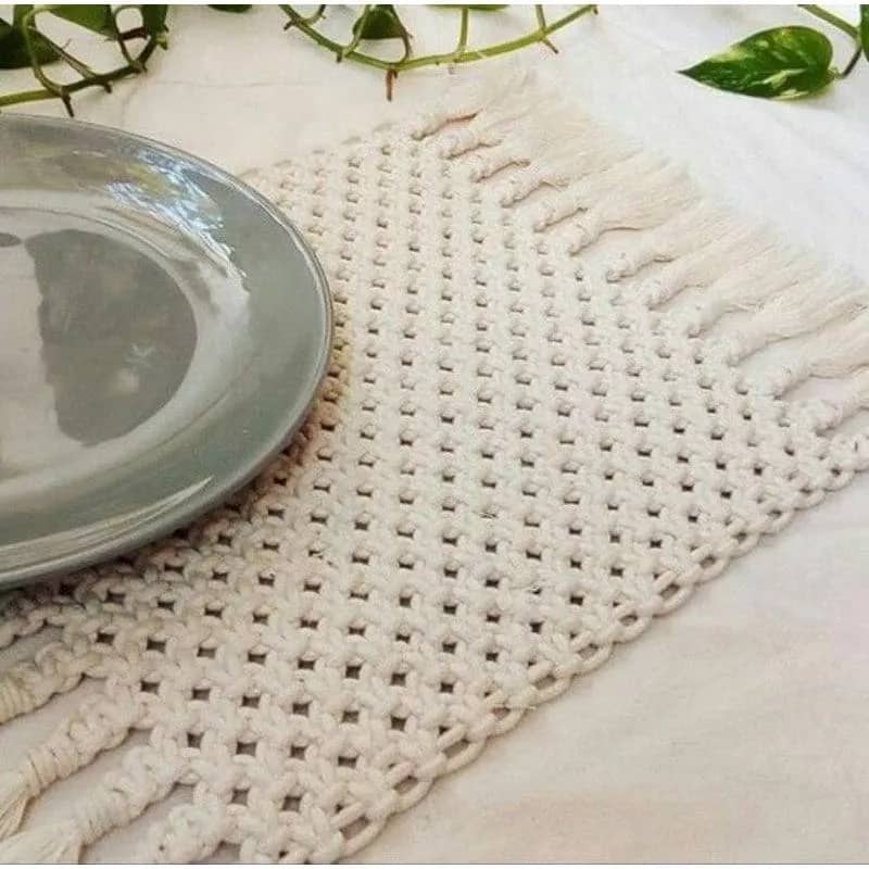 Imagem da campanha Rifa Dia das Mães - Jogo Americano Macramê 6 peças