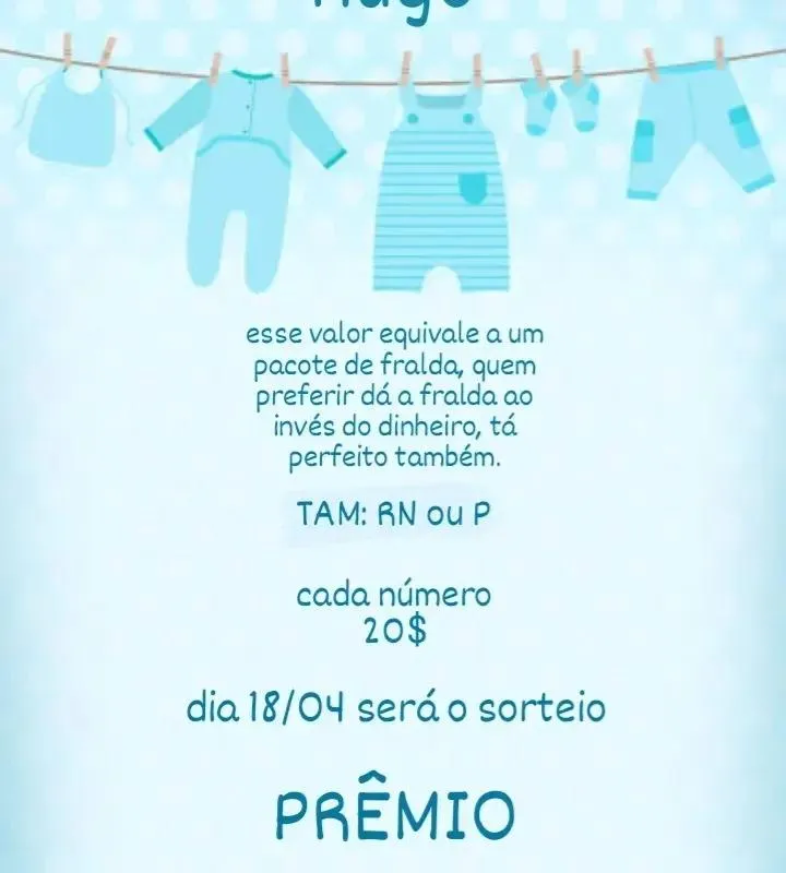 Imagem da campanha Cha rifa Hugo