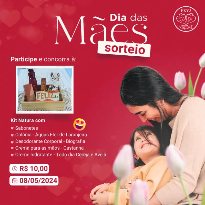 Imagem da campanha Dia das Mães - Sorteio