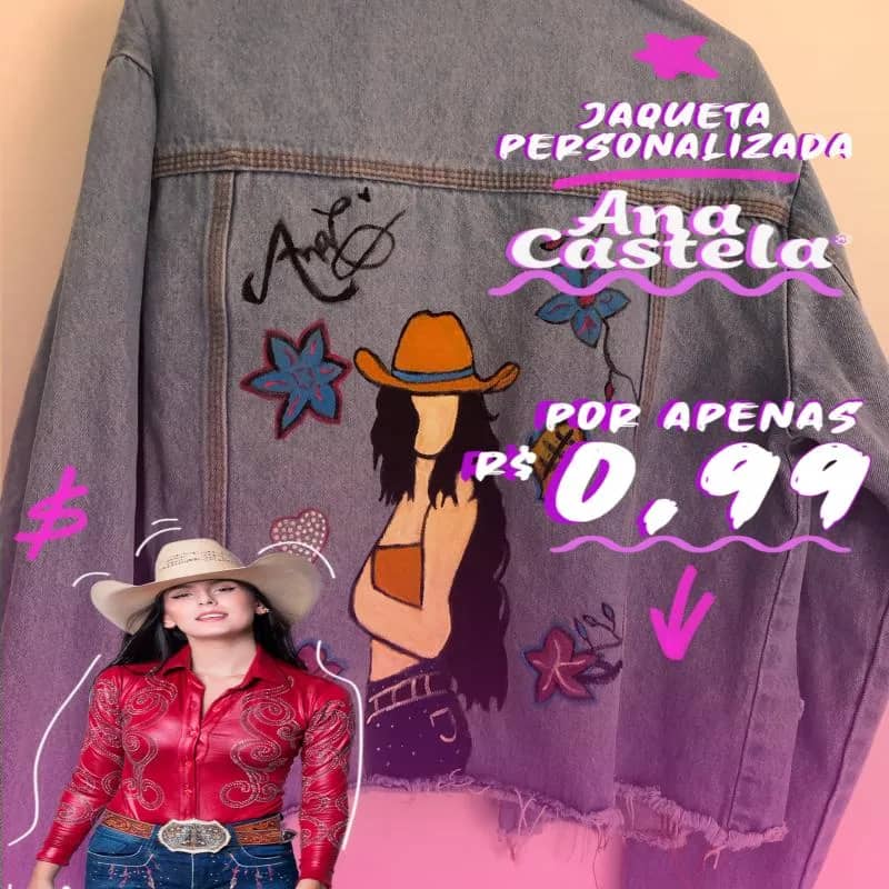 Imagem da campanha Jaqueta Personalizada Ana Castela por R$ 0,99